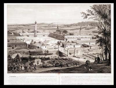 Ansicht eines französischen Phalansteriums von Charles Francois Daubigny